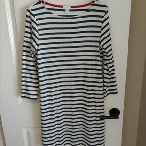 Nautical Striped Long Sleeve Dress Lake